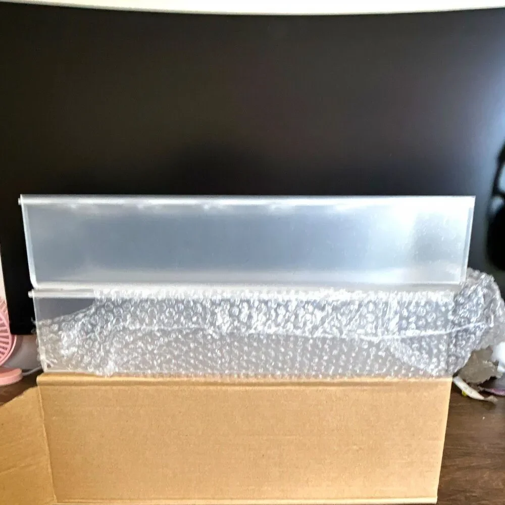 Clear Acrylic Rectangle Flower Vase, 12.5